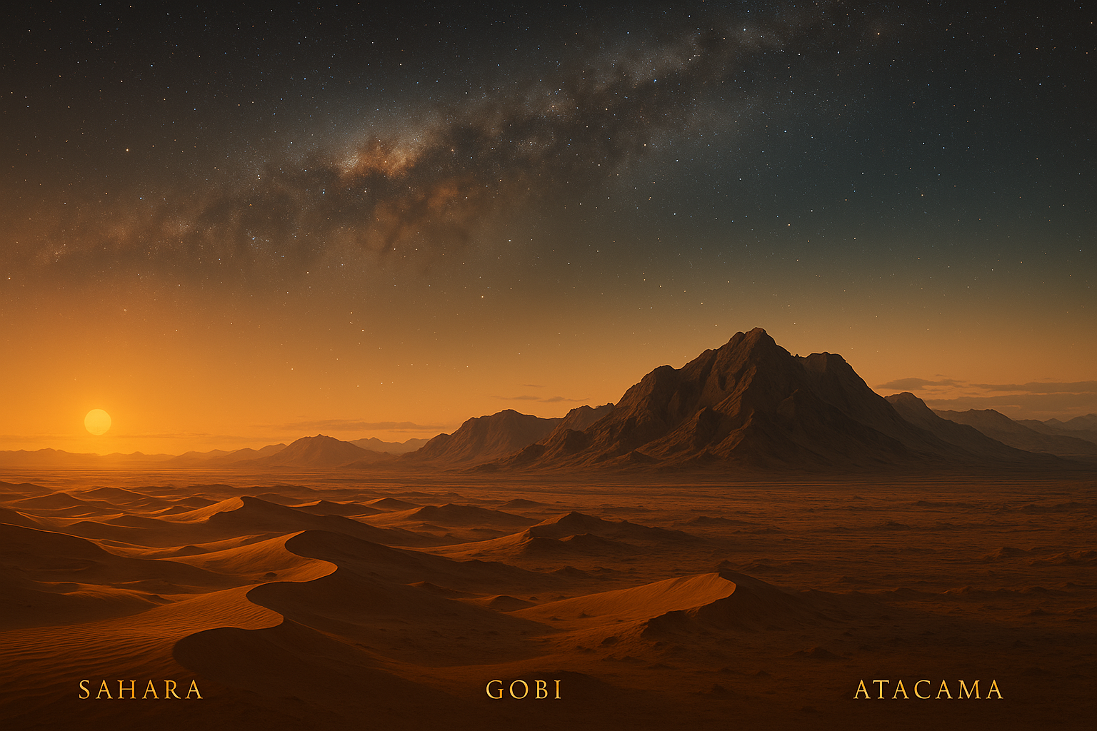 Deșerturile ca Spații de Purificare – Sahara, Gobi, Atacama