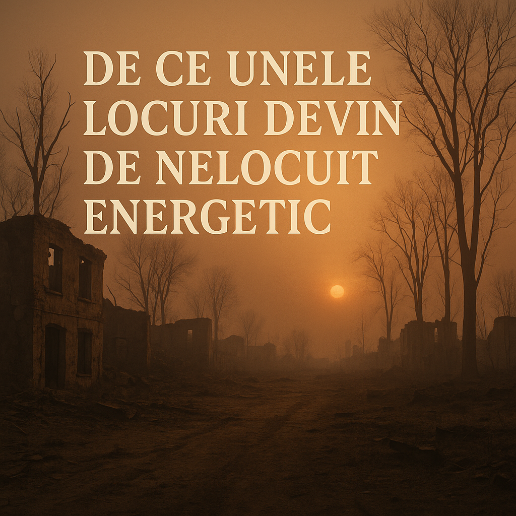 De ce unele locuri devin de nelocuit energetic, nelocuibil energetic, locuri nelocuibile, saturare vibrațională, harta energetică a planetei, dizolvare vibrațională, câmpuri energetice ale Pământului, vibrația orașelor, colaps energetic urban, migrație energetică, zone toxice vibrațional, zone închise energetic, reconfigurare planetară, vibrație colectivă scăzută, câmp mental colectiv, sol viu energetic, locuri care devin nelocuibile, simptome nelocuibil energetic, cum recunoști un loc nelocuibil, câmpuri mentale toxice, saturare urbană, suprasaturare vibrațională, egregor colectiv negativ, orașe în dizolvare energetică, sol fără vibrație, apă fără memorie, zone desertificate vibrațional, dezechilibru digital, rețele electrice și vibrația umană, anxietate colectivă urbană, degradare energetică, de ce devin unele locuri nelocuibile energetic, semnele unui oraș nelocuibil energetic, harta vibrațională a zonelor în declin, locuri în care scade vibrația Pământului, zone în care planeta retrage energia, orașe cu câmp energetic deteriorat, efectele vibrației scăzute asupra sănătății, migrația vibrațională globală, zone ale lumii care se golesc energetic, cum afectează tehnologia câmpurile planetare, relația dintre sol și vibrația umană