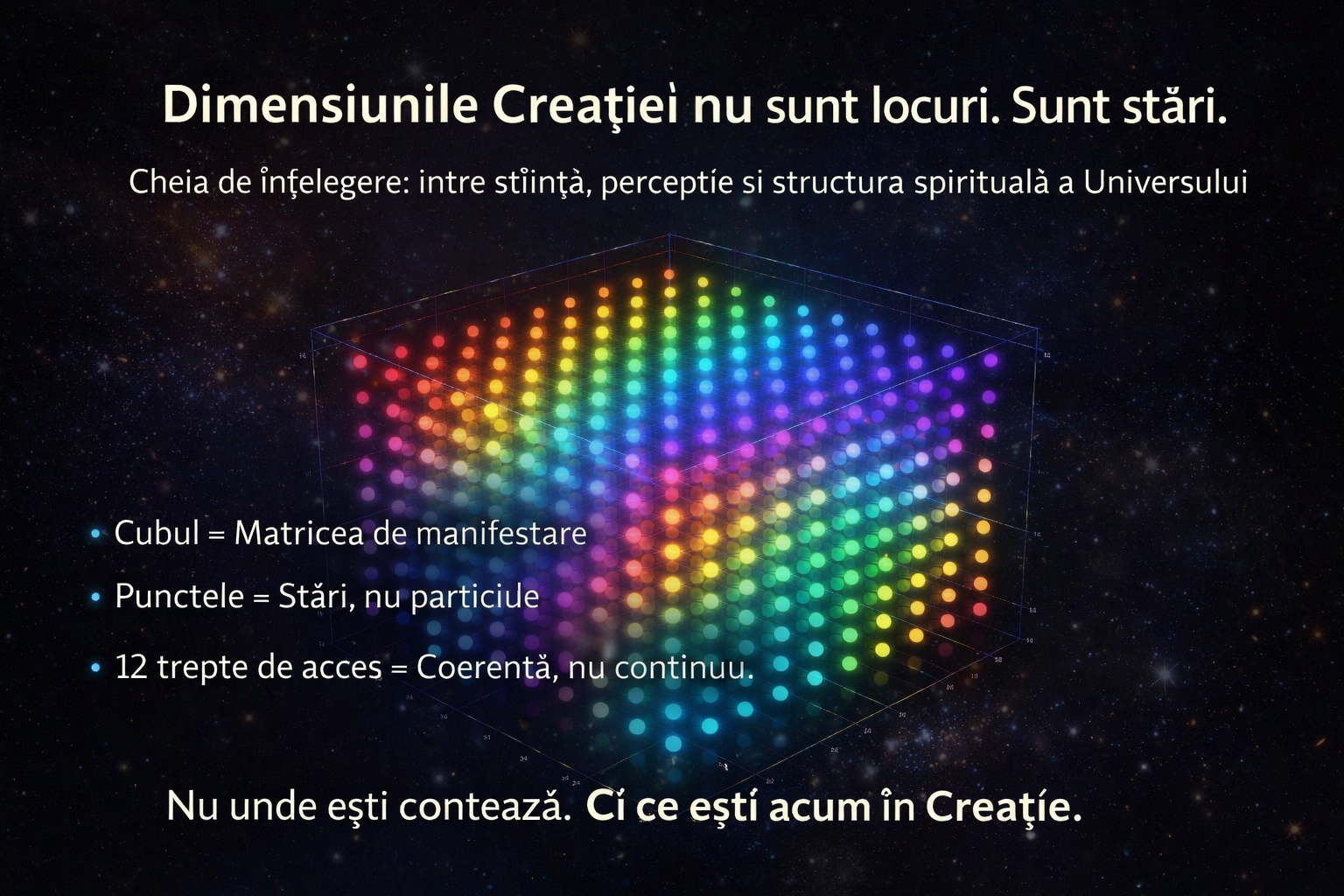 1. Dimensiunile Creației Nu Sunt Locuri. Sunt Stări. Dimensiunile Creației Nu Sunt Locuri. Sunt Stări.